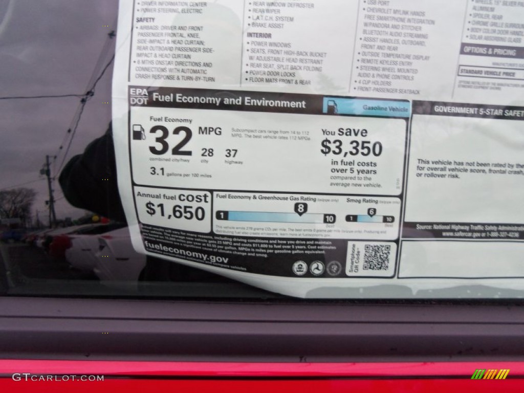2013 Chevrolet Spark LT Window Sticker Photo #73537215