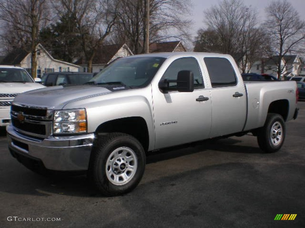 2013 Silverado 2500HD Work Truck Crew Cab 4x4 - Silver Ice Metallic / Dark Titanium photo #1