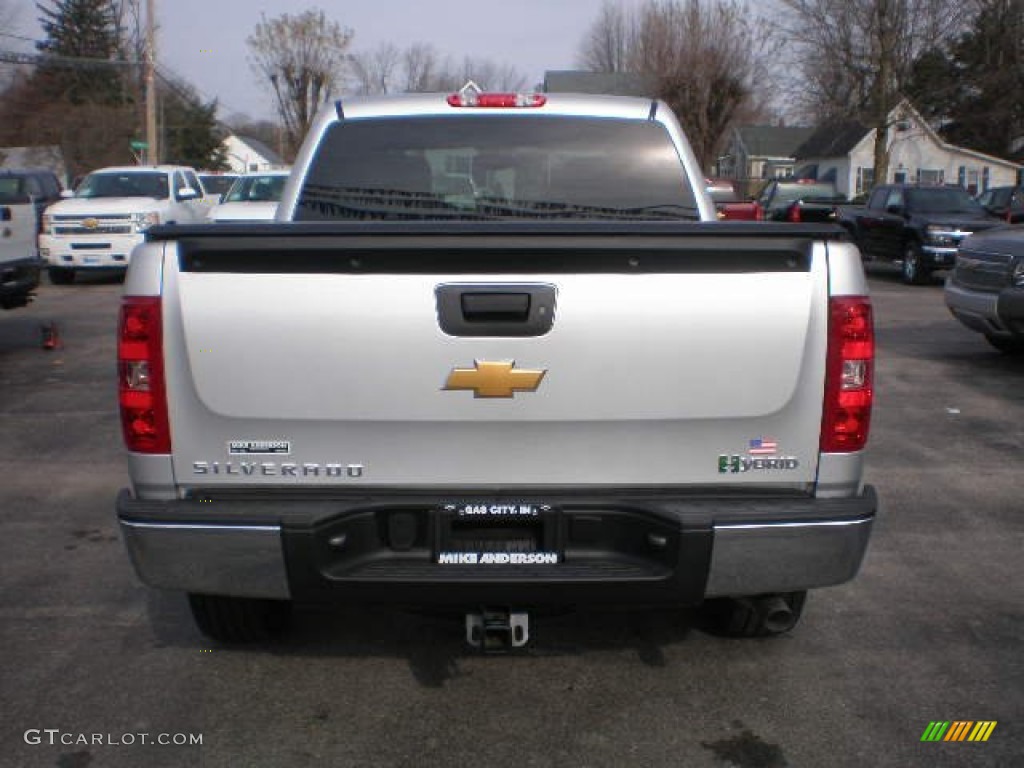 2013 Silverado 1500 Hybrid Crew Cab 4WD - Silver Ice Metallic / Ebony photo #6