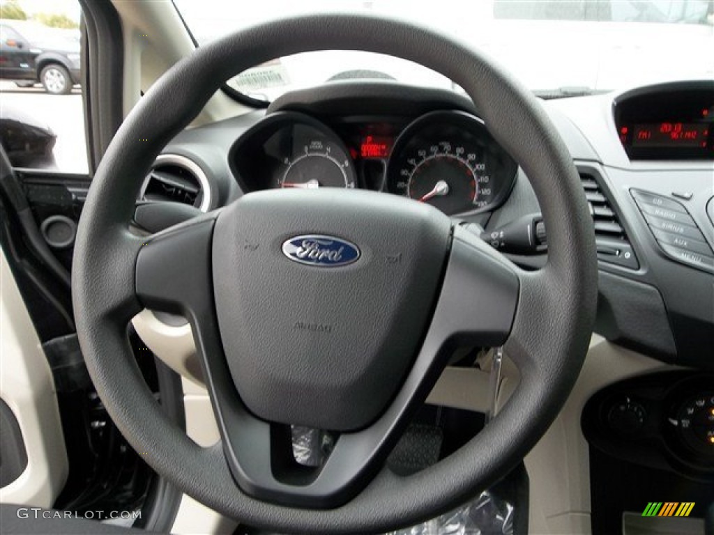 2013 Fiesta S Sedan - Tuxedo Black / Charcoal Black/Light Stone photo #35