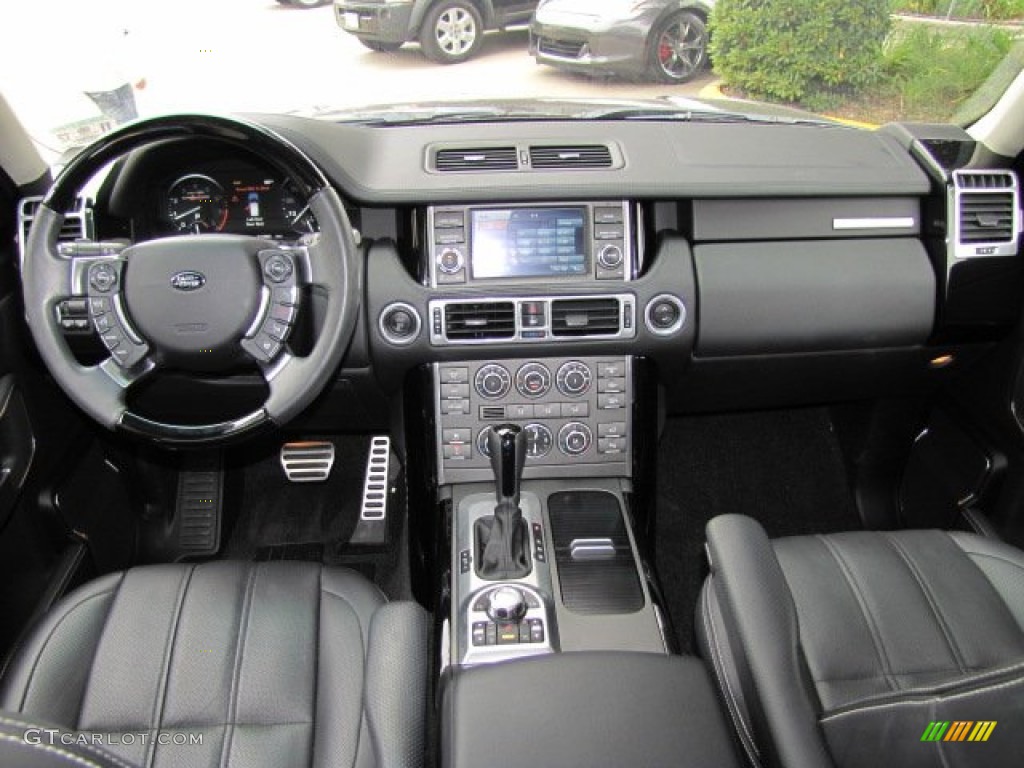 2010 Land Rover Range Rover Supercharged Jet Black/Ivory White Dashboard Photo #73545821