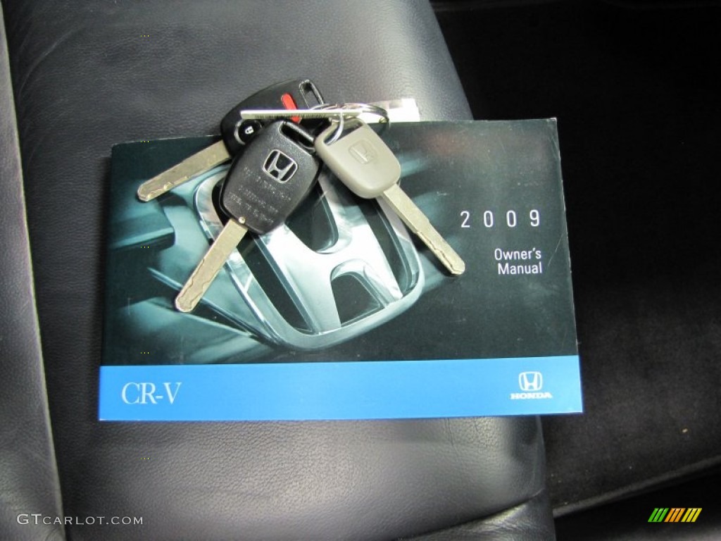 2009 CR-V EX-L 4WD - Crystal Black Pearl / Black photo #30