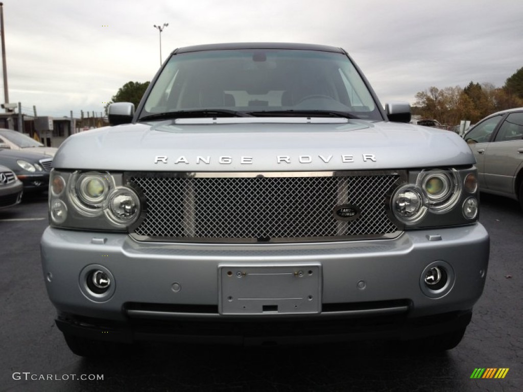 2007 Range Rover Supercharged - Zermatt Silver Metallic / Navy photo #4