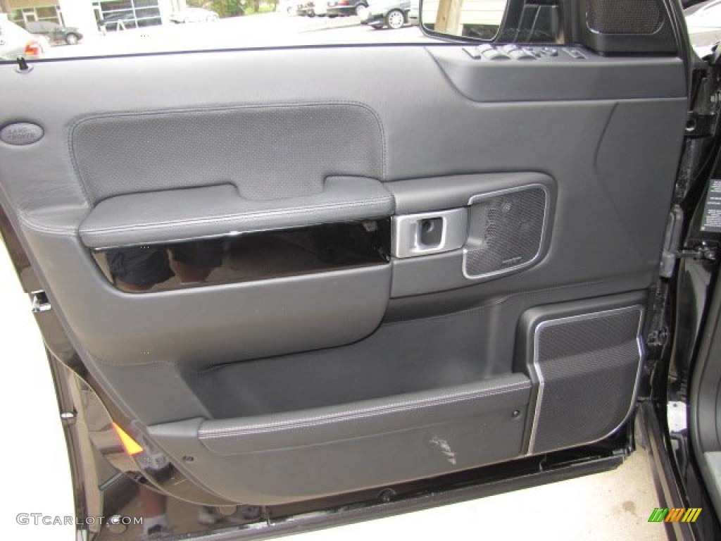 2010 Land Rover Range Rover Supercharged Jet Black/Ivory White Door Panel Photo #73546904