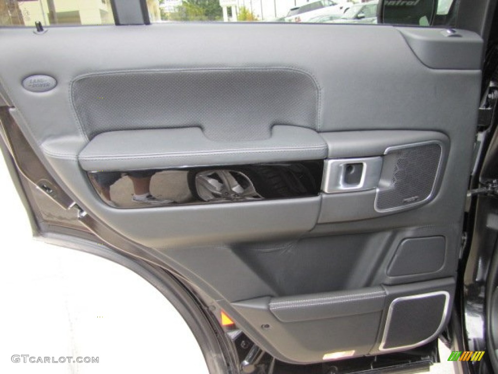 2010 Land Rover Range Rover Supercharged Jet Black/Ivory White Door Panel Photo #73546922