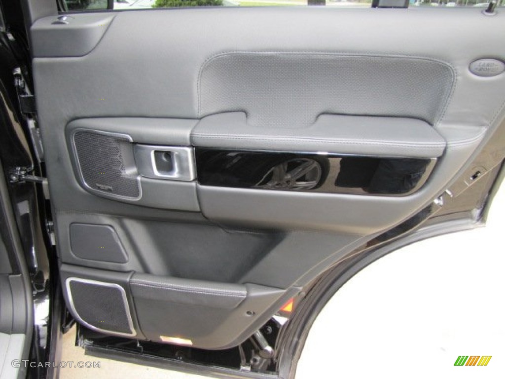 2010 Land Rover Range Rover Supercharged Jet Black/Ivory White Door Panel Photo #73546940