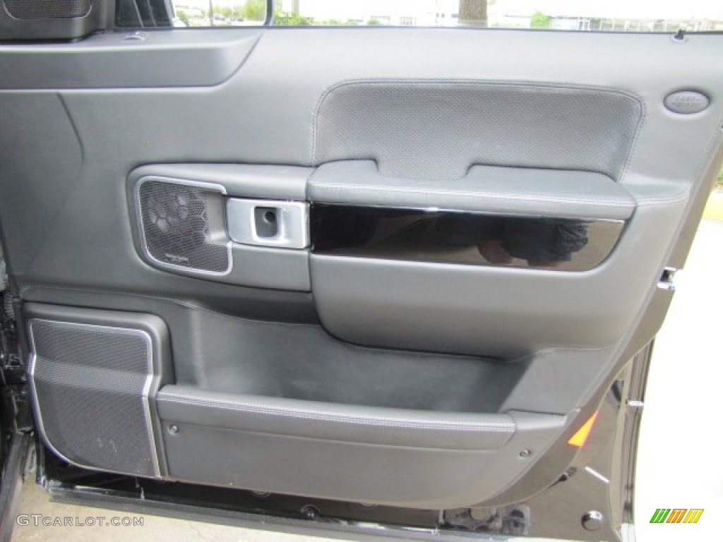 2010 Land Rover Range Rover Supercharged Jet Black/Ivory White Door Panel Photo #73546952