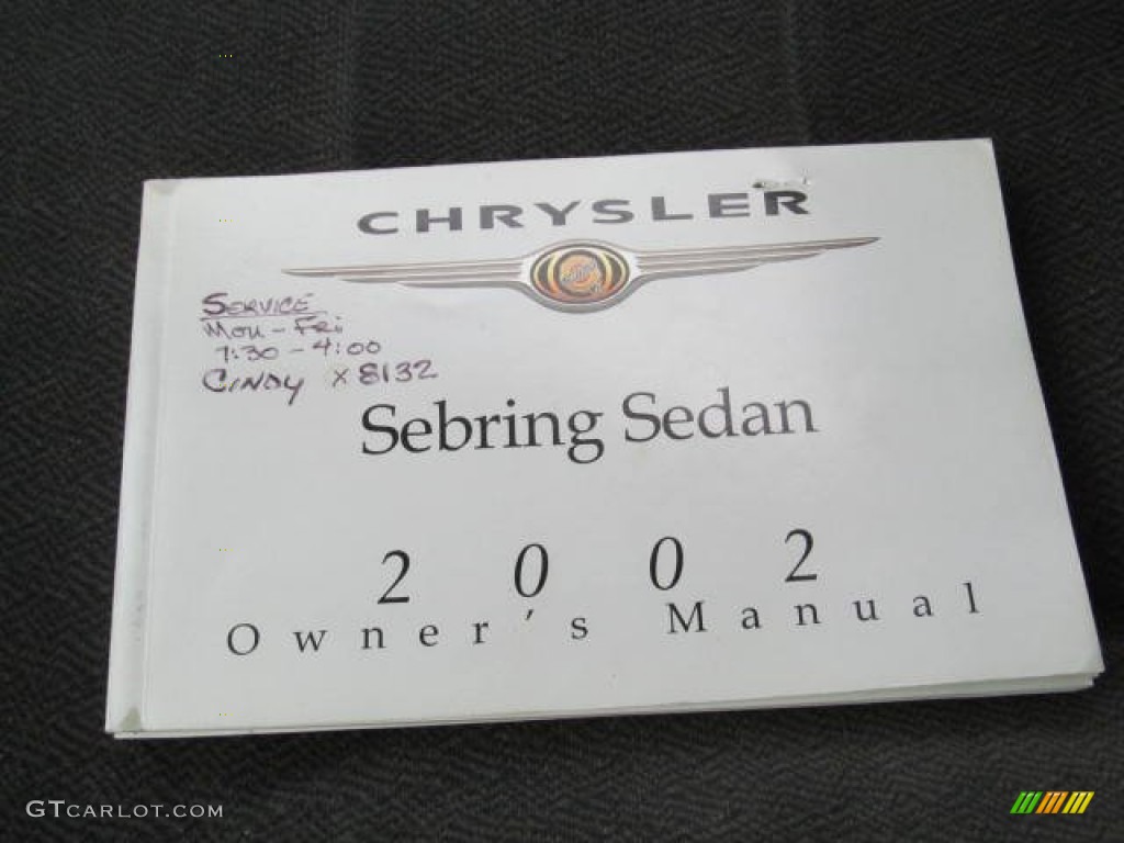 2002 Chrysler Sebring LX Sedan Books/Manuals Photos
