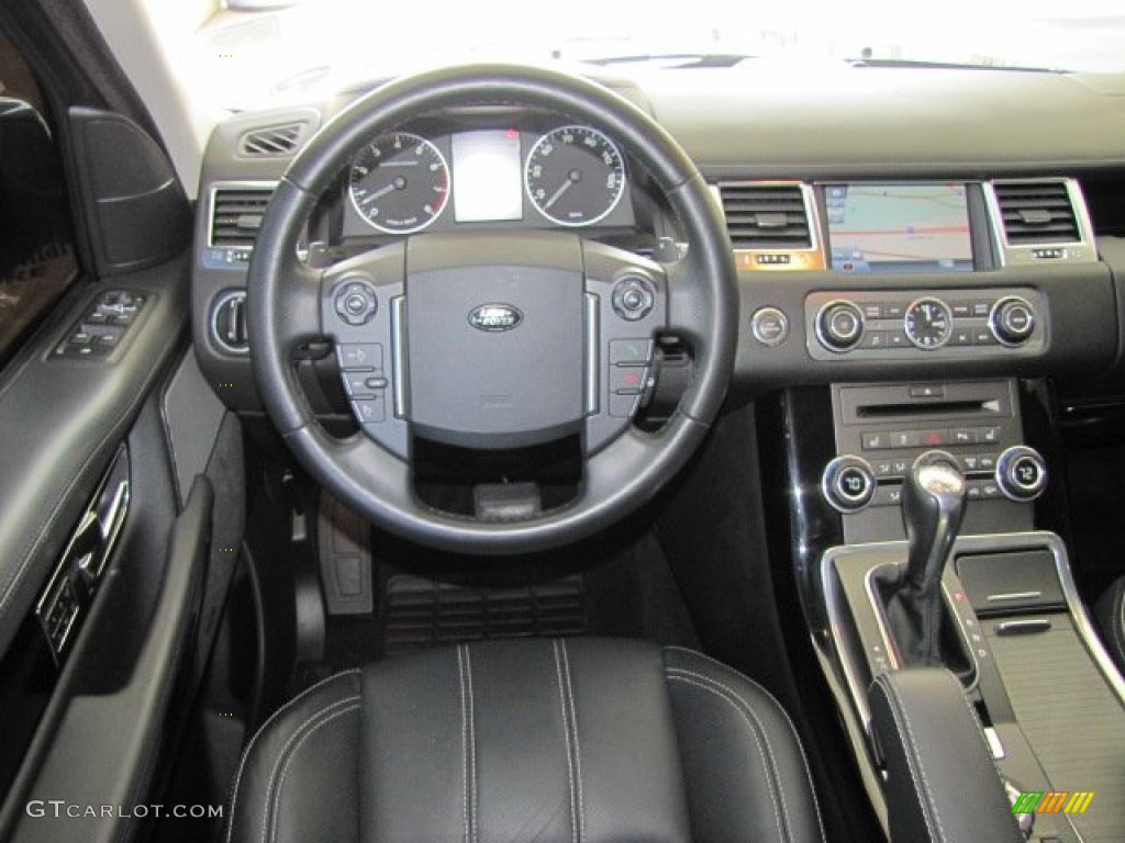 2011 Land Rover Range Rover Sport Supercharged Ebony/Ebony Steering Wheel Photo #73548671
