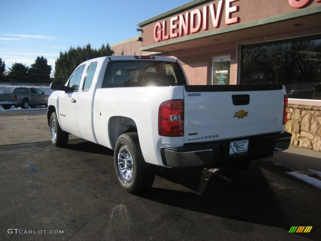 2008 Silverado 1500 Work Truck Extended Cab 4x4 - Summit White / Dark Titanium photo #5