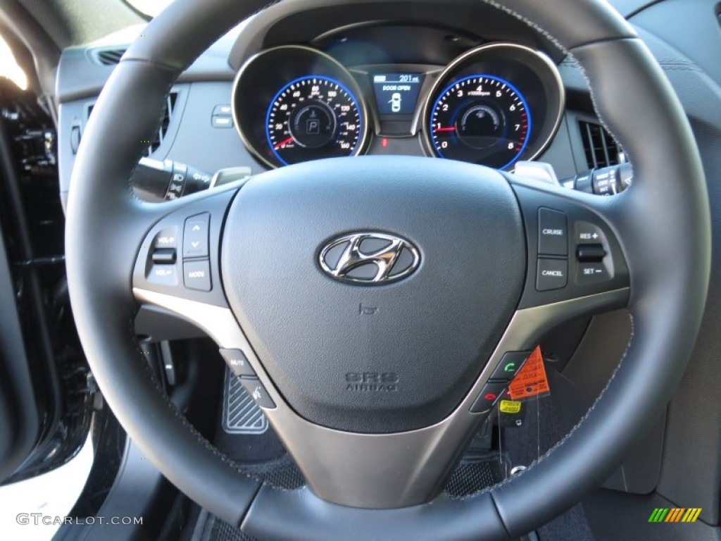 2013 Hyundai Genesis Coupe 2.0T Black Cloth Steering Wheel Photo #73550742