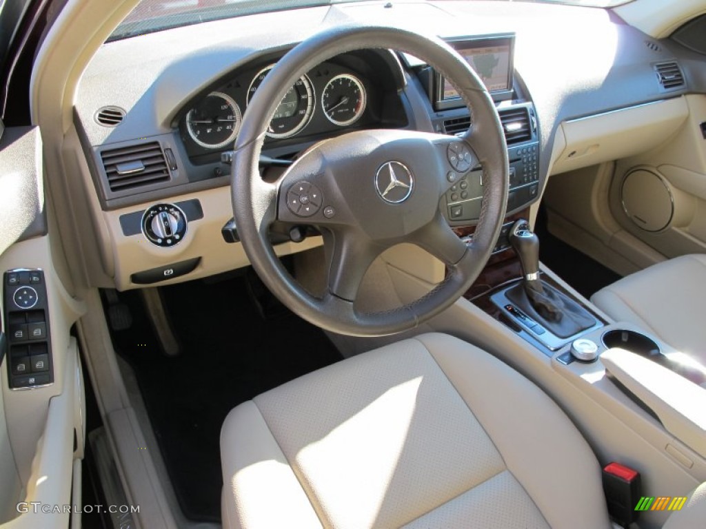 Almond/Mocha Interior 2009 Mercedes-Benz C 300 4Matic Photo #73550996