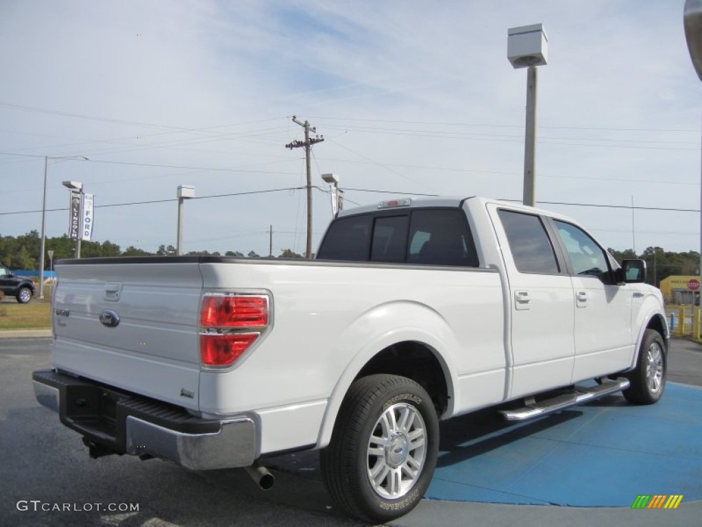 2010 F150 Lariat SuperCrew - Oxford White / Tan photo #6