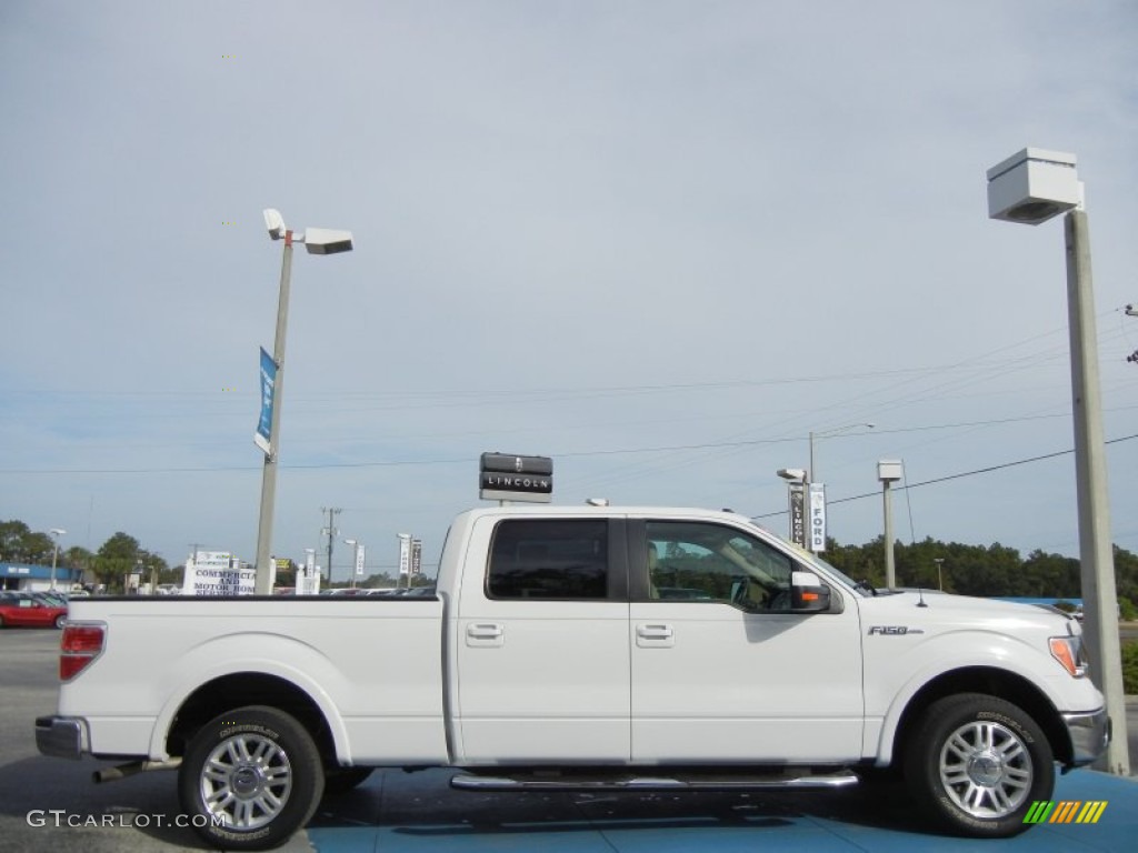 2010 F150 Lariat SuperCrew - Oxford White / Tan photo #7