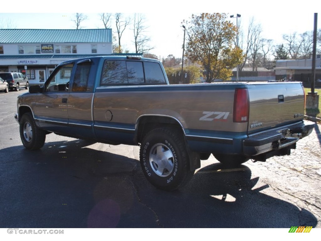 1997 Sierra 1500 SLT Extended Cab - Laguna Green Metallic / Neutral photo #4