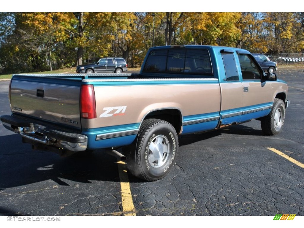 1997 Sierra 1500 SLT Extended Cab - Laguna Green Metallic / Neutral photo #6