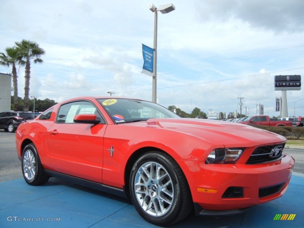 2012 Mustang V6 Premium Coupe - Race Red / Charcoal Black photo #7