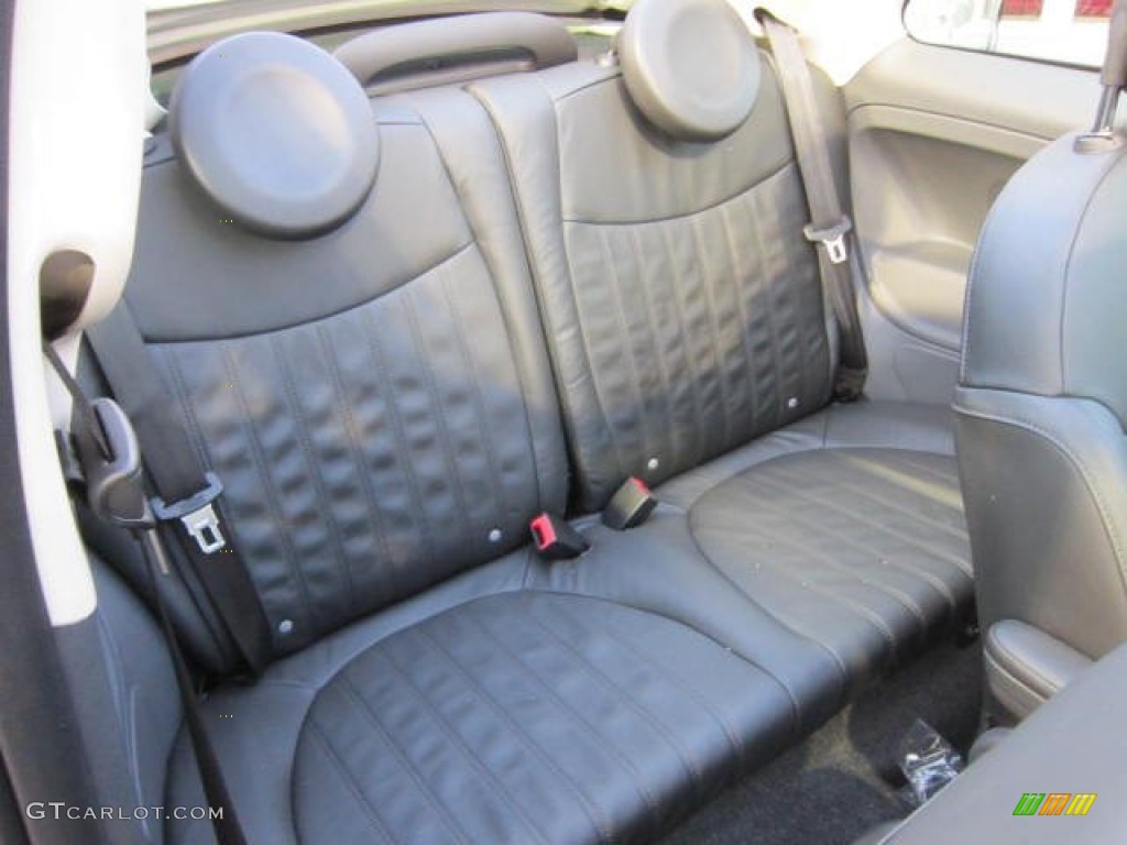 Nero/Nero (Black/Black) Interior 2013 Fiat 500 c cabrio Lounge Photo #73552355