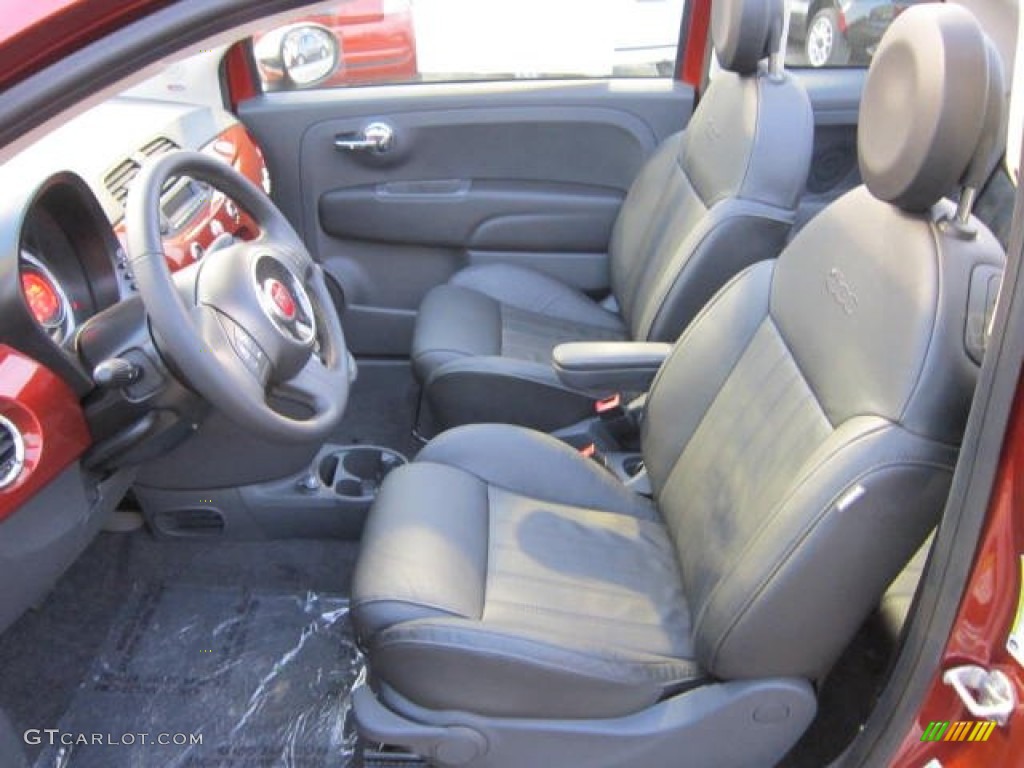 Nero/Nero (Black/Black) Interior 2013 Fiat 500 c cabrio Lounge Photo #73552397