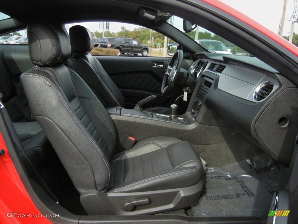 Charcoal Black Interior 2012 Ford Mustang V6 Premium Coupe Photo #73552442