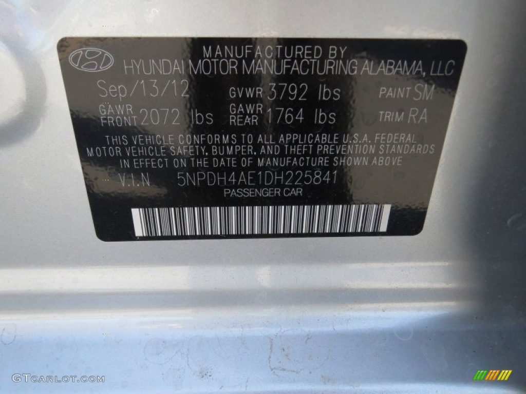 2013 Elantra Limited - Silver / Gray photo #34