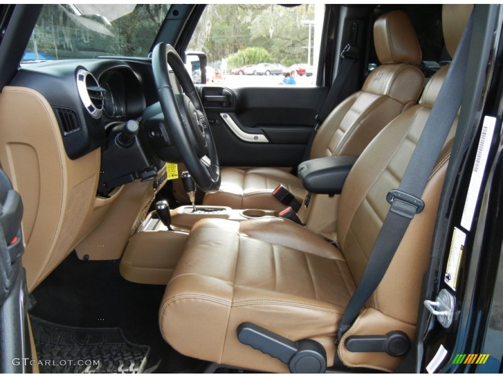 Black/Dark Saddle Interior 2011 Jeep Wrangler Unlimited Sahara 4x4 Photo #73552985