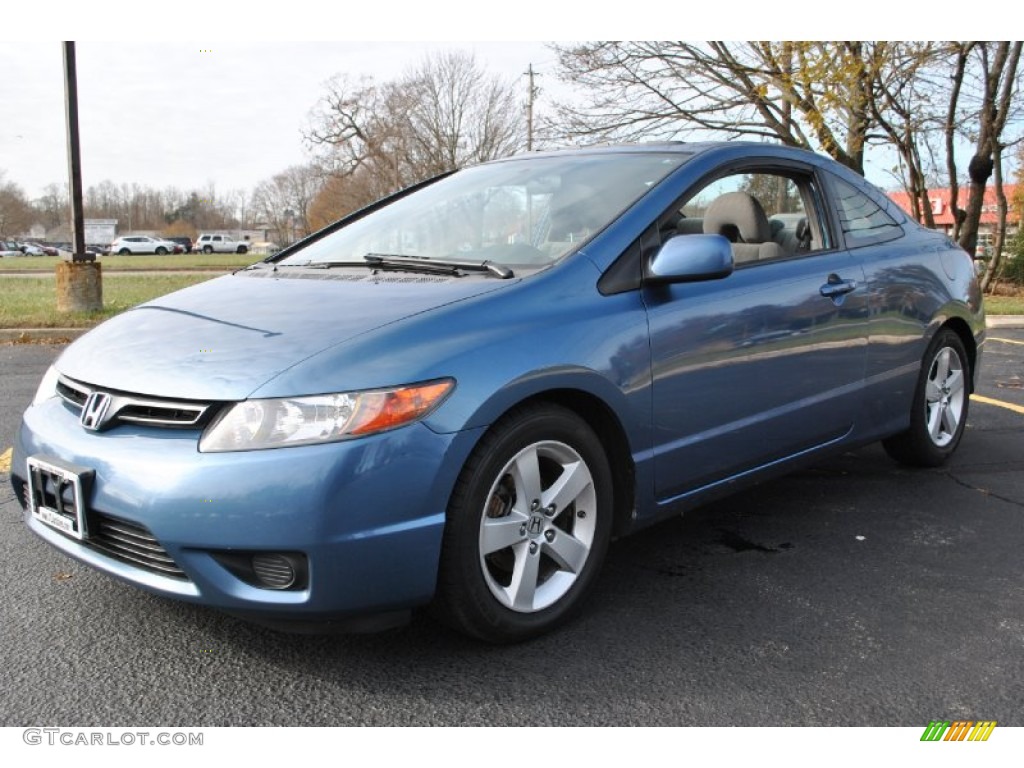 2008 Civic EX Coupe - Atomic Blue Metallic / Gray photo #1