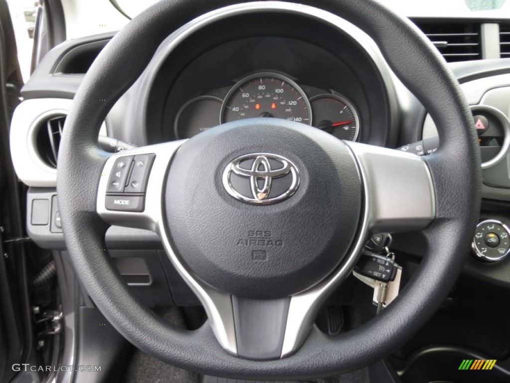 2013 Toyota Yaris LE 3 Door Ash Steering Wheel Photo #73554113