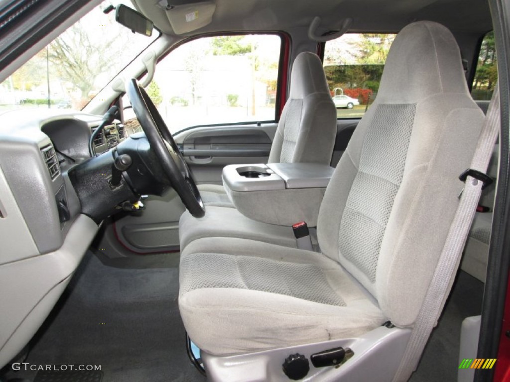 Medium Graphite Interior 2001 Ford F250 Super Duty XLT Super Crew 4x4 Photo #73554635
