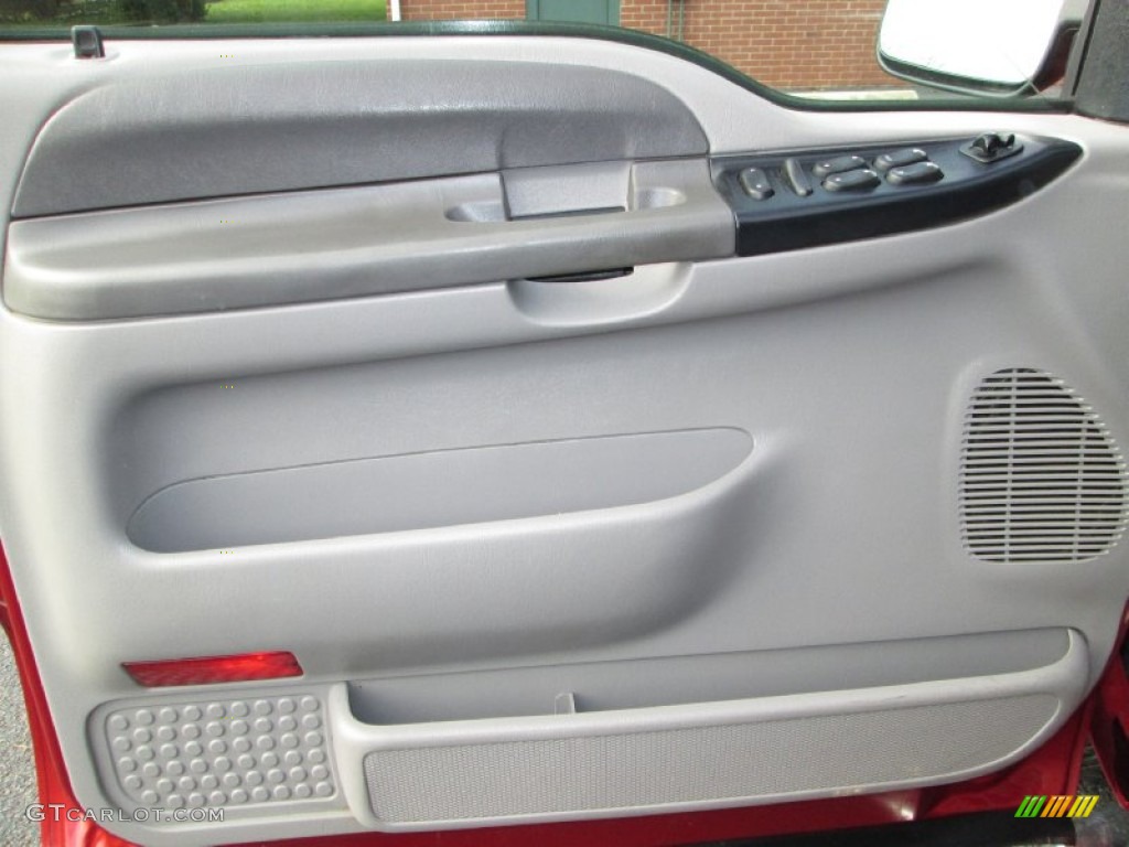 2001 Ford F250 Super Duty XLT Super Crew 4x4 Medium Graphite Door Panel Photo #73554839