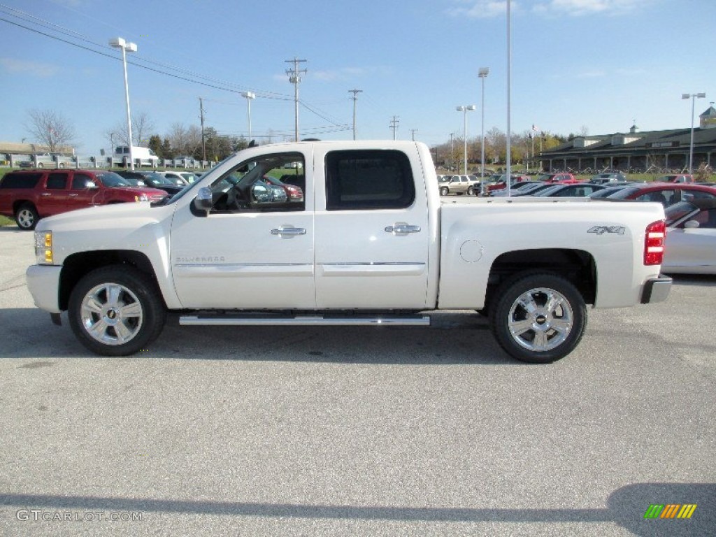 2013 Silverado 1500 LTZ Crew Cab 4x4 - White Diamond Tricoat / Light Cashmere/Dark Cashmere photo #11