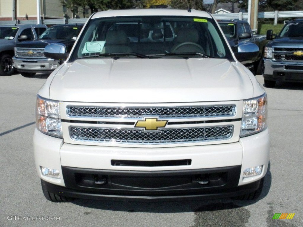 2013 Silverado 1500 LTZ Crew Cab 4x4 - White Diamond Tricoat / Light Cashmere/Dark Cashmere photo #13