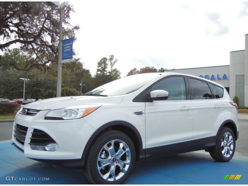 2013 Escape SEL 1.6L EcoBoost - White Platinum Metallic Tri-Coat / Medium Light Stone photo #1