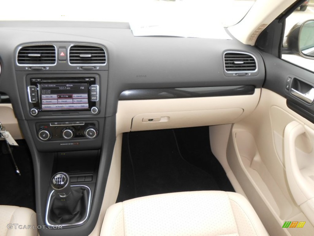 2013 Volkswagen Jetta TDI SportWagen Cornsilk Beige Dashboard Photo #73558988