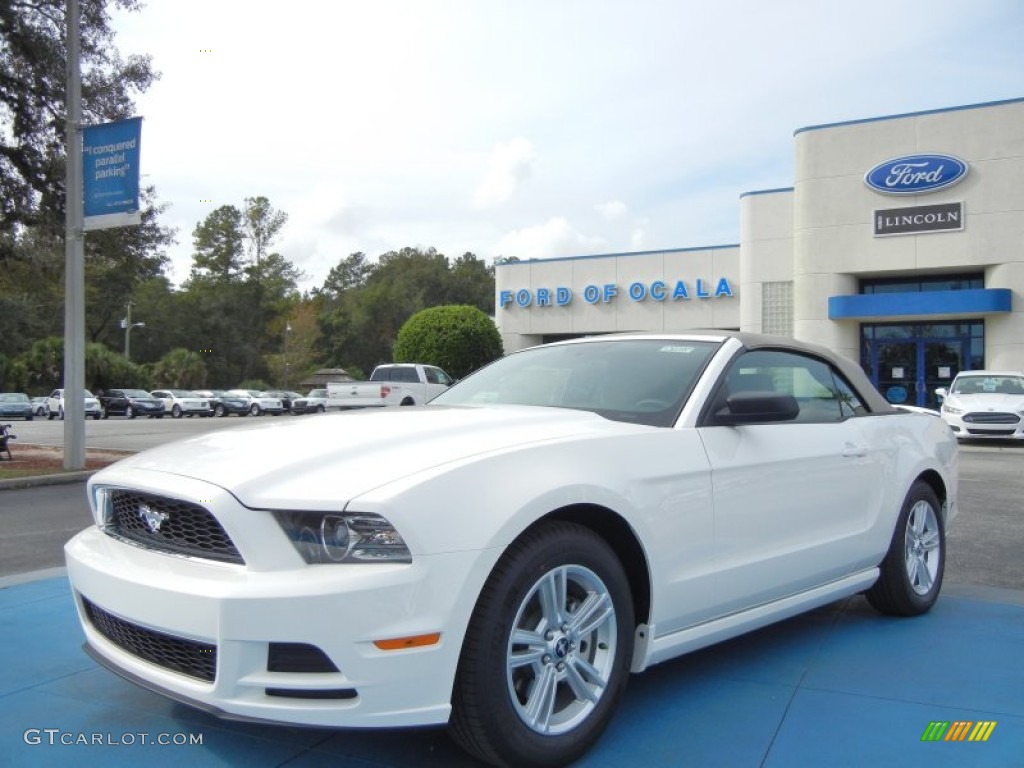 2013 Mustang V6 Convertible - Performance White / Stone photo #1