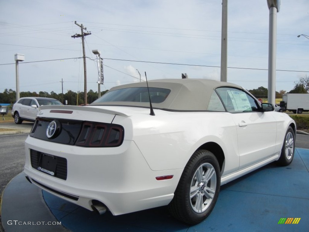 2013 Mustang V6 Convertible - Performance White / Stone photo #3