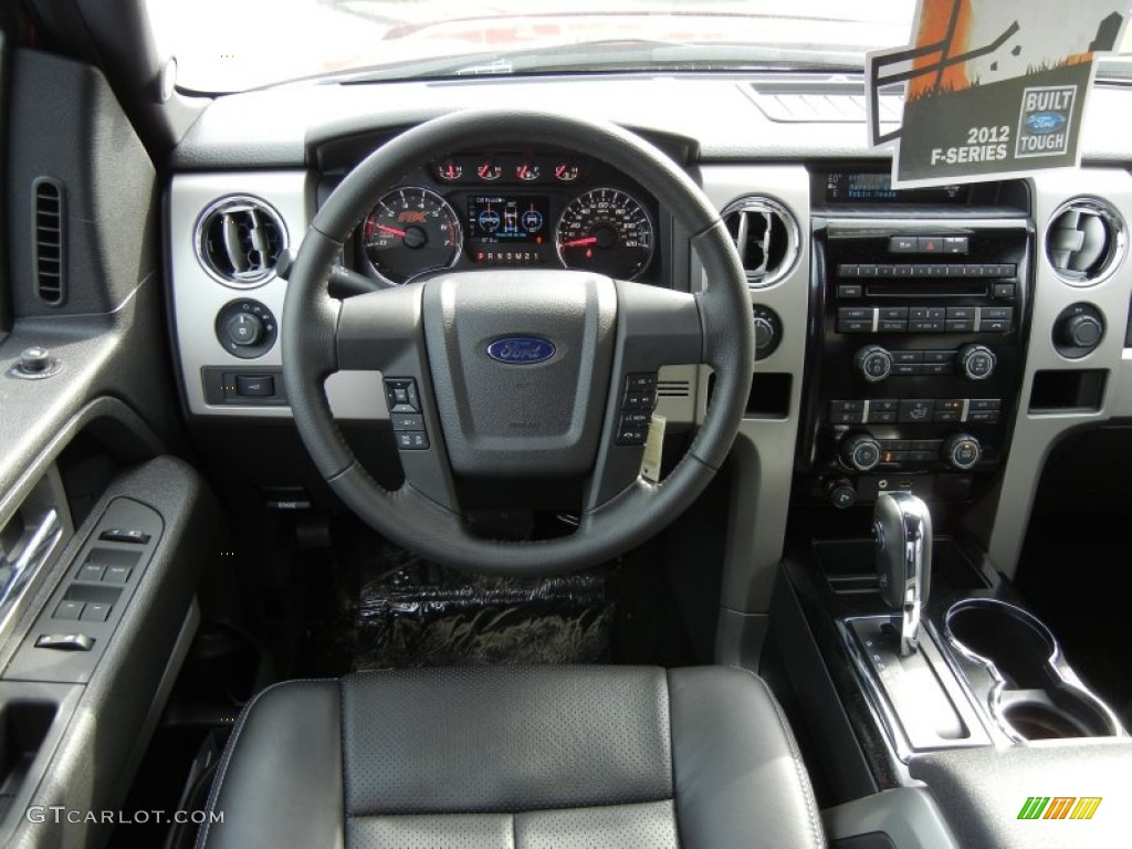 2012 Ford F150 FX4 SuperCab 4x4 Black Dashboard Photo #73560153