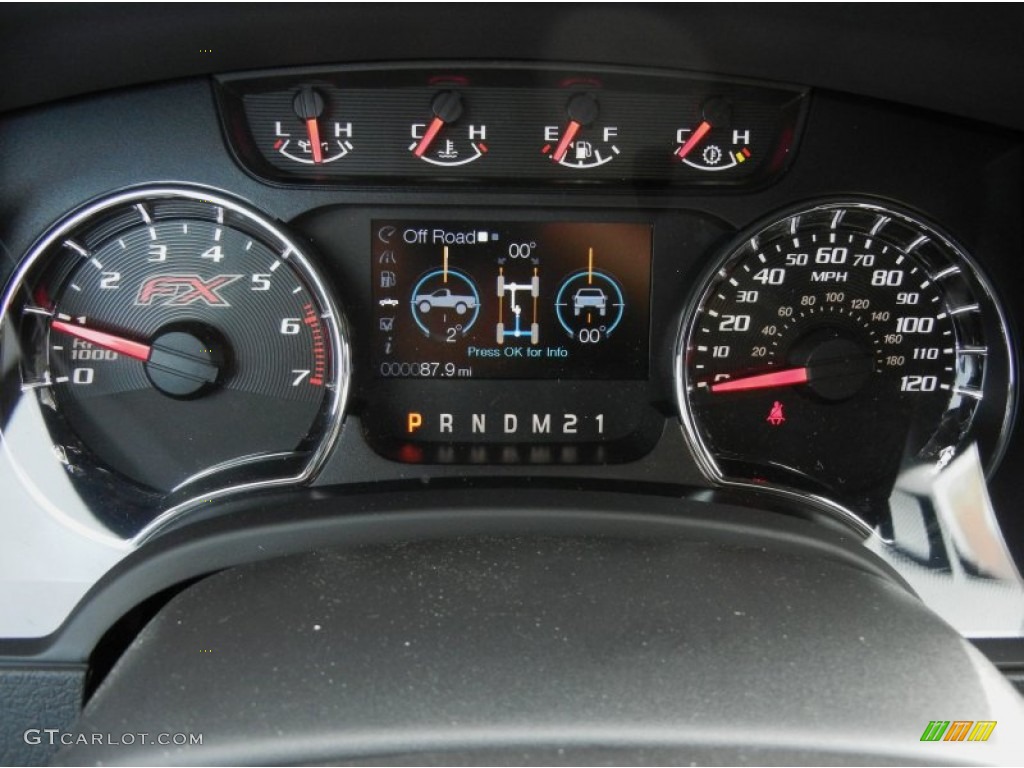 2012 Ford F150 FX4 SuperCab 4x4 Gauges Photo #73560175