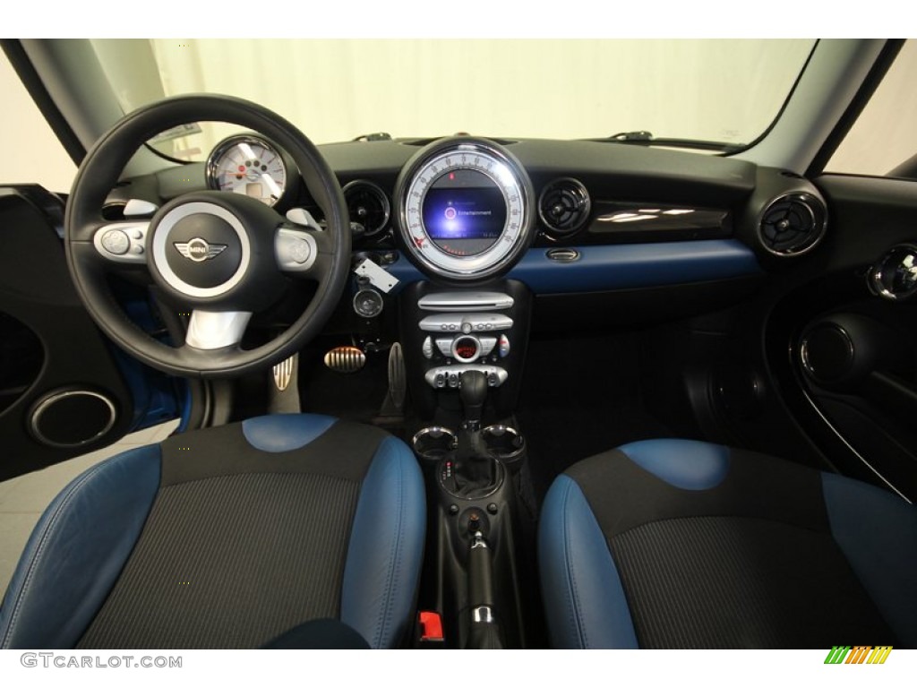2008 Mini Cooper S Clubman Blue/Carbon Black Dashboard Photo #73560300