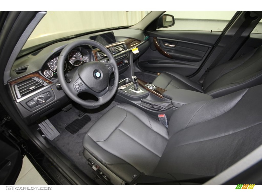 Black Interior 2013 BMW 3 Series 335i Sedan Photo #73561277