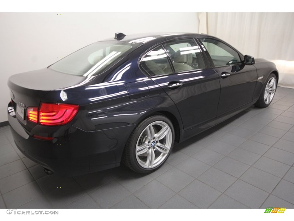 2013 5 Series 535i Sedan - Carbon Black Metallic / Oyster/Black photo #9