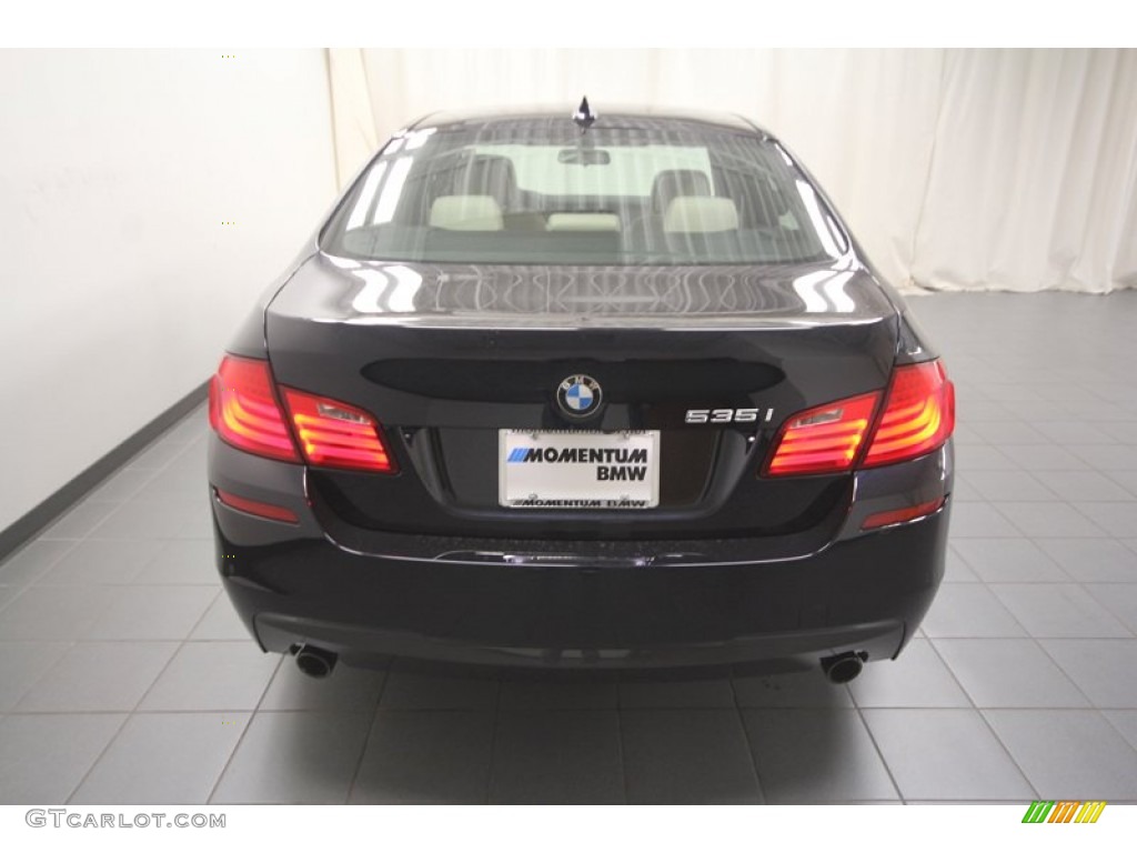 2013 5 Series 535i Sedan - Carbon Black Metallic / Oyster/Black photo #10