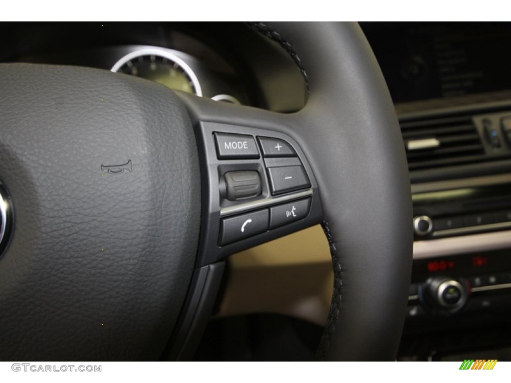 2013 5 Series 535i Sedan - Carbon Black Metallic / Oyster/Black photo #23