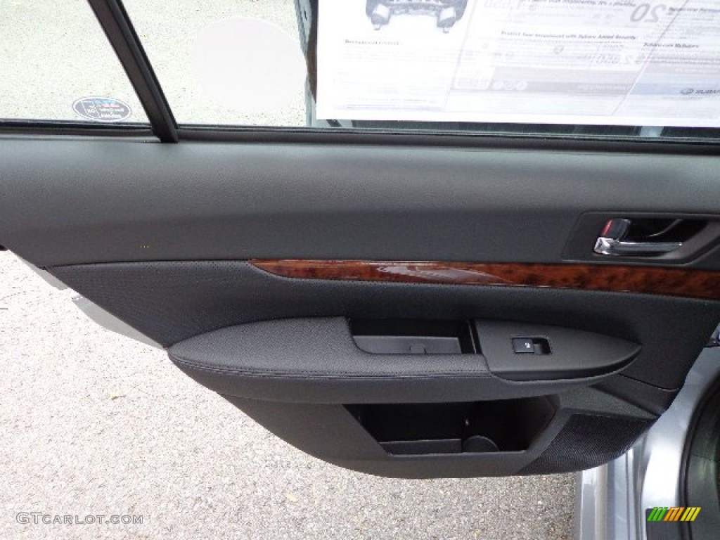 2013 Subaru Legacy 3.6R Limited Off Black Leather Door Panel Photo #73563101