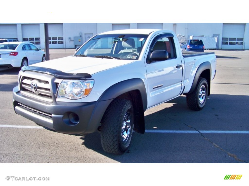 2010 Tacoma Regular Cab 4x4 - Super White / Graphite photo #1