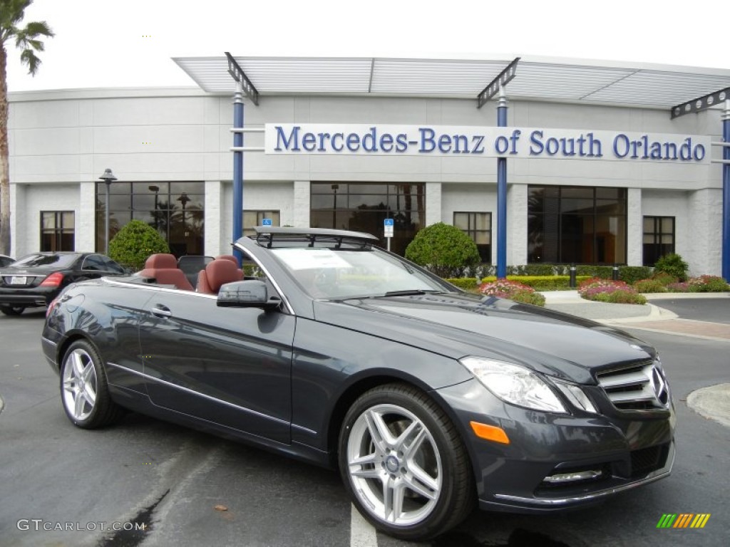 2013 E 350 Cabriolet - Steel Grey Metallic / Red/Black photo #4