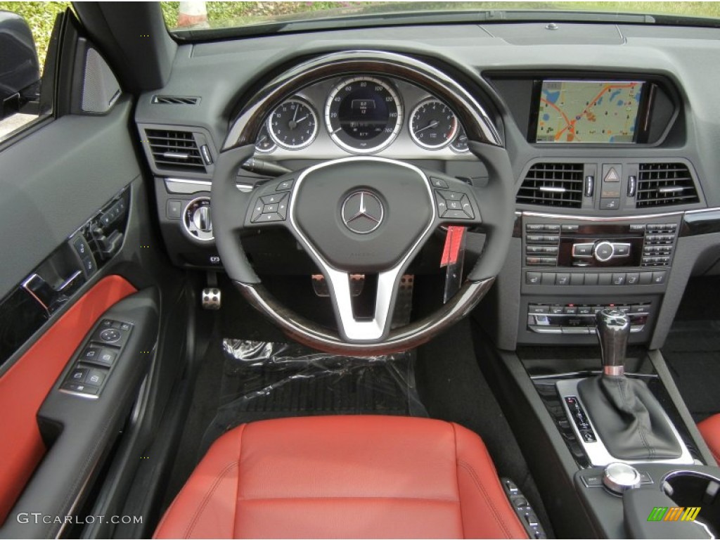 2013 Mercedes-Benz E 350 Cabriolet Red/Black Dashboard Photo #73565095