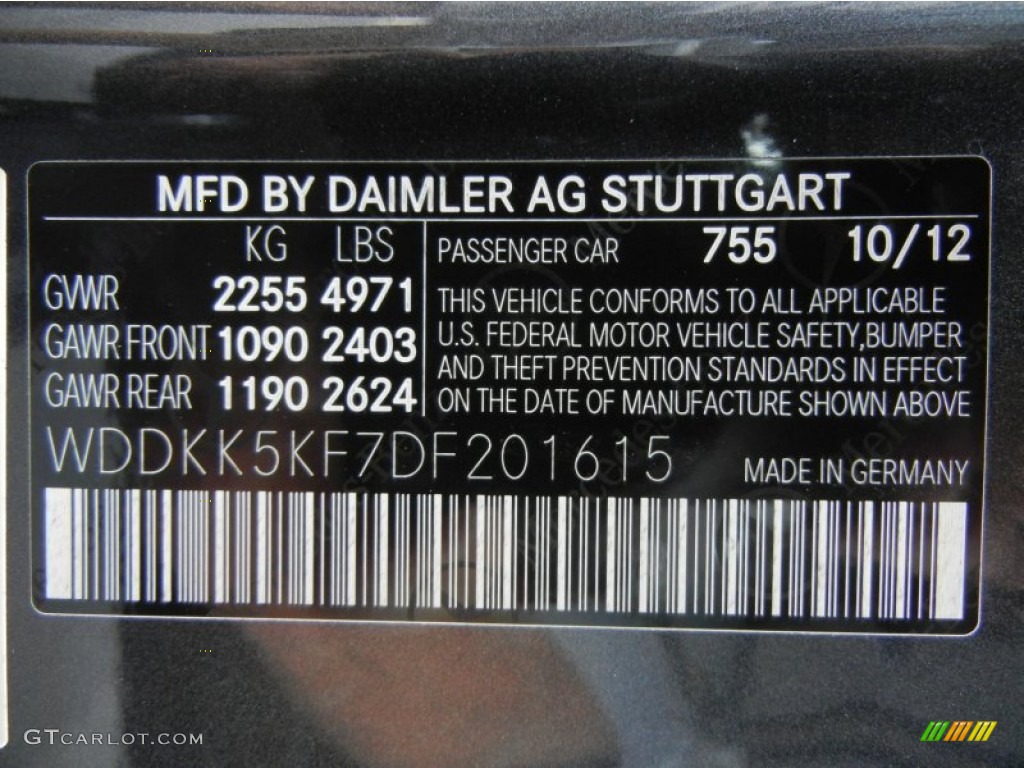 2013 E Color Code 755 for Steel Grey Metallic Photo #73565218