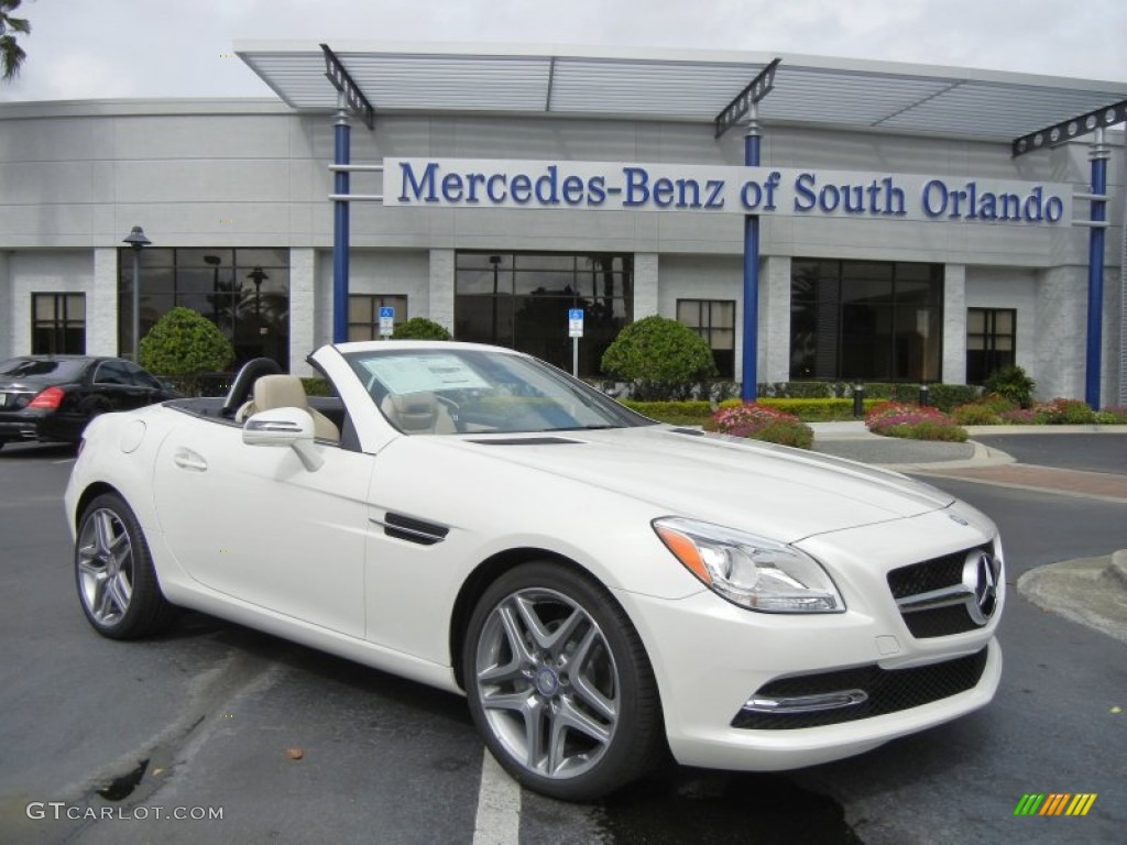 2013 SLK 250 Roadster - Diamond White Metallic / Sahara Beige photo #4