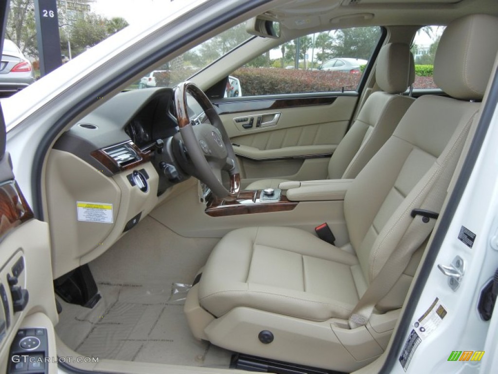 Almond/Mocha Interior 2013 Mercedes-Benz E 350 BlueTEC Sedan Photo #73565648